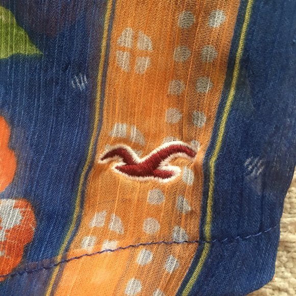 Hollister semi-sheer blue floral tank top XS - Picture 6 of 6